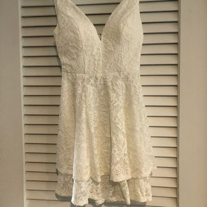 White mini dress size small